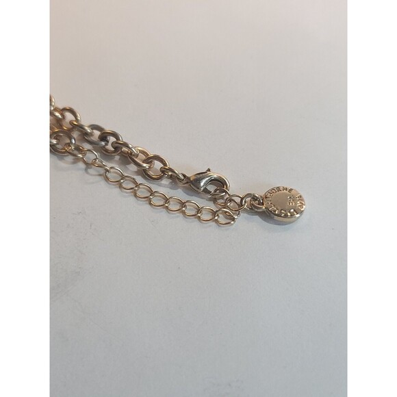 Vintage Liz Claiborne Gold Tone Necklace Deep Purple Pendant 20" - Picture 7 of 8